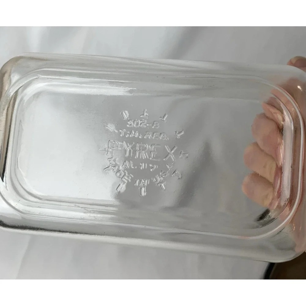 Pyrex Refrigerator Dishes Clear Amber 502-B Set of 2 NO LIDS